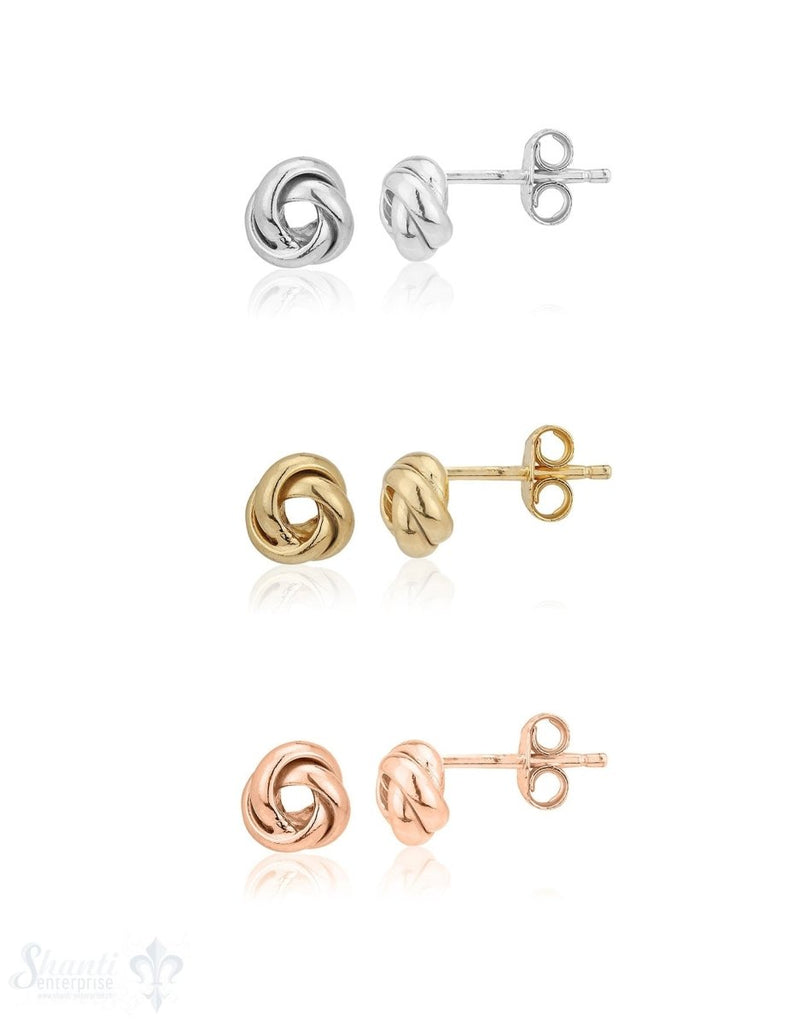 Ohrstecker Silber 6,5 mm Knoten ec - Shanti Enterprise AG