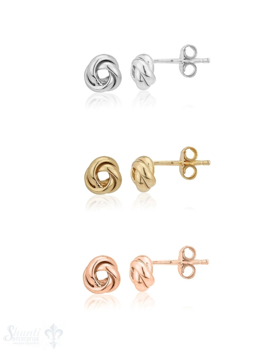 Ohrstecker Silber 6,5 mm Knoten ec - Shanti Enterprise AG