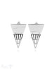 Ohrstecker Silber hell 30x20 mm Dreieck 2-teilig unten durchbrochen fein - Shanti Enterprise AG