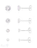 Ohrstecker Silber mit Zirkonia weiss Krabbenfassung - Shanti Enterprise AG