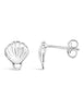 Ohrstecker Silber Muschel mit Haken D: 8 mm 1 Pack = 2 Paar - Shanti Enterprise AG