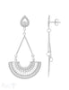 Ohrstecker Silber Tropfen mit Halbkreis verziert durchbrochen 58x30 mm - Shanti Enterprise AG