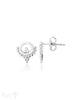 Ohrstecker Tropfen offen 10x8 mm Silber mit Kreis offen Spitz gepunktet - Shanti Enterprise AG