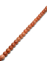 Padouk Holz Strang rehbraun Maserung poliert Kugel AAAA (rund 10.3-10.5 mm)