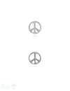 Peace Zeichen 12 mm Silber flach gepunktet durchbrochen 1,2 mm 1 Pack = 2 Stk. - Shanti Enterprise AG