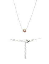Perle mit Silberkette 41-47 cm Grössen verstellbar mit Karabiner eq