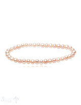 Perlen Armband 5-6 mm potatoes auf Elastik 19 cm