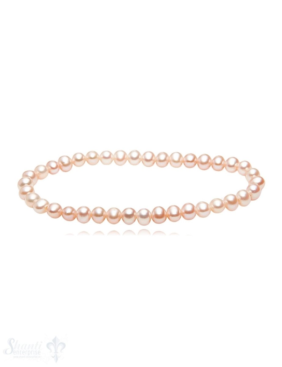 Perlen Armband 5-6 mm potatoes auf Elastik 19 cm - Shanti Enterprise AG