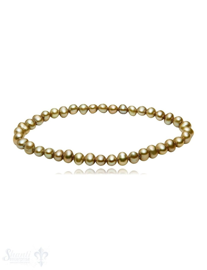 Perlen Armband 5-6 mm potatoes auf Elastik 19 cm - Shanti Enterprise AG