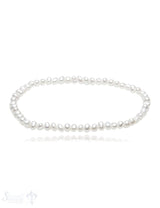 Perlen Armband barock & potatoes auf Elastik 18 cm 4 - 4.5 mm
