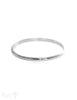 polierter & halbrunder Armreif massiv 5 mm breit innen falch Silber - Shanti Enterprise AG