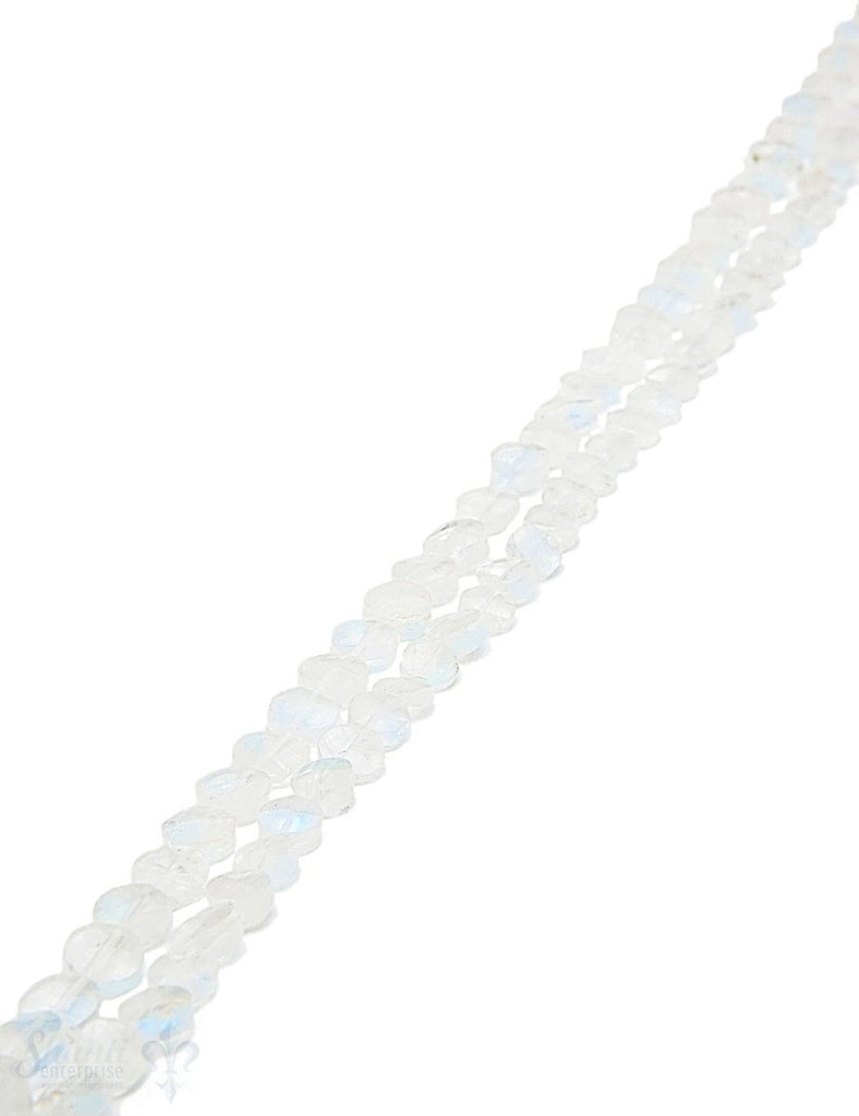 Regenbogen-Mondstein eckig facettiert Disk AA weiss - Shanti Enterprise AG