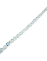 Regenbogen-Mondstein Strang poliert Oval weiss transparent AAAA