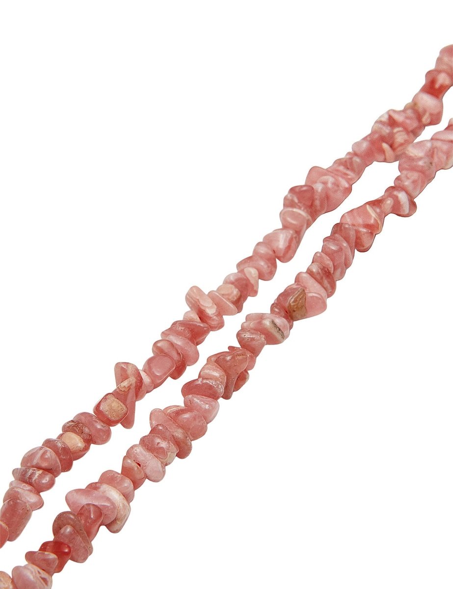 Rhodochrosit Kette rosa marmoriert poliert Trommelstein 8 mm 90 cm lang endlos - Shanti Enterprise AG