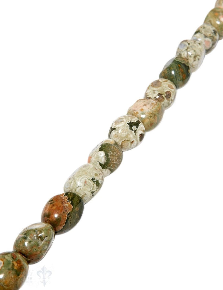 Rhyolith Strang grün poliert Elypse 17x13 mm AA - Shanti Enterprise AG