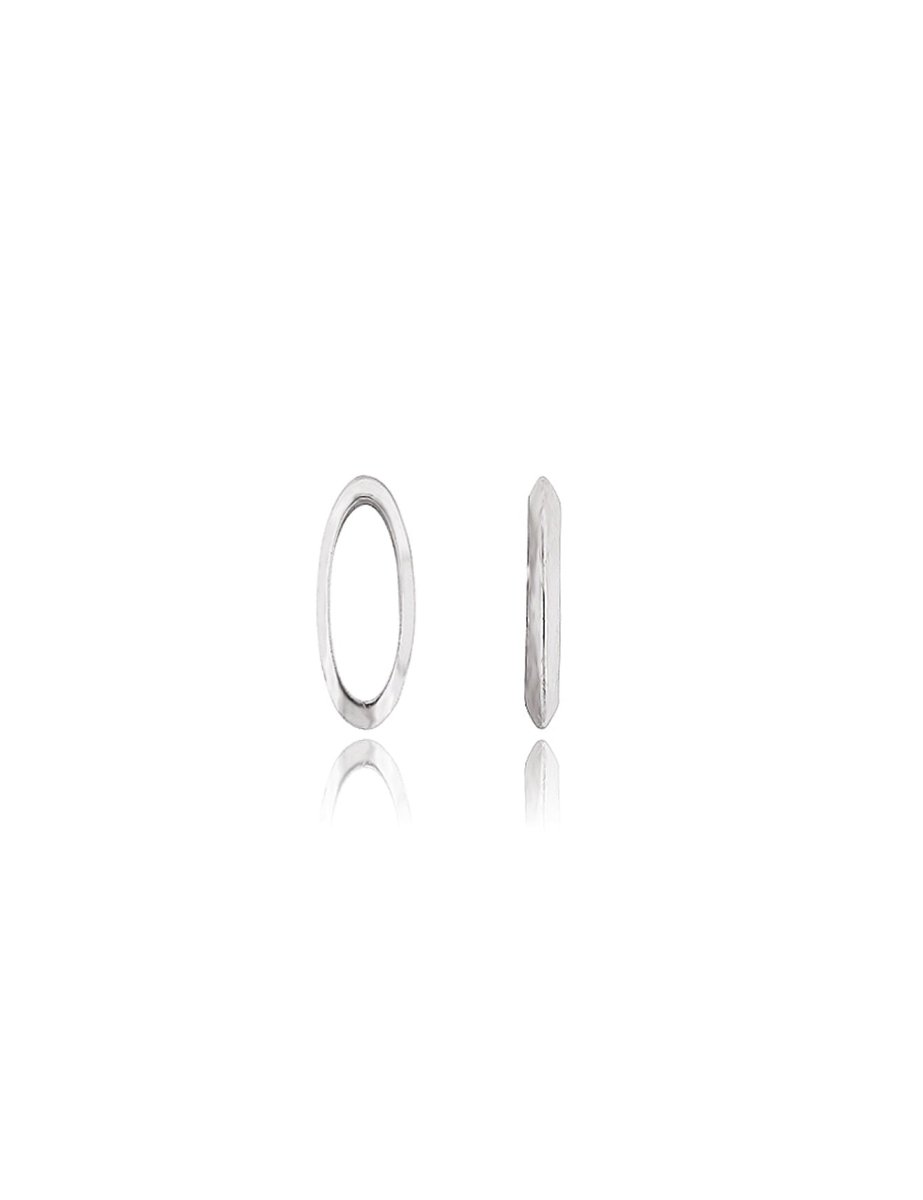 Ring oval 20x11 mm gekantet 2.4 mm dick poliert ID 15x6 mm Silber 925 1 Pack = 3 Stk. ca. 5 gr. - Shanti Enterprise AG