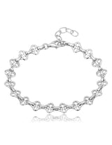 Rollo Armkette fein mit Blumenteil 16-19 cm 6 cm 4-blättrig eingemittet Karabiner Grösse verstellbar