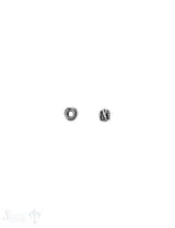 Rondellen Element 6x4 mm verziert Draht gedreht Silber geschwärzt  ID 2.1 mm 1 Pack = 16 Stk. ca. 5