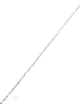 Rosenkranzkette Chalcedon weiss 2 mm rund facetti ert  Silber 925 Abschnittlänge wird angepasst per cm