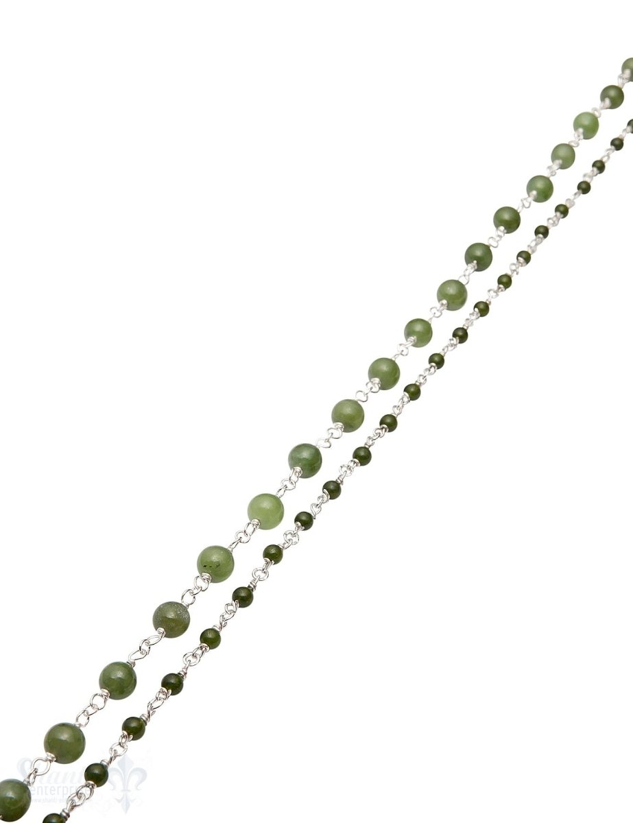 Rosenkranzkette Jade Nephrit grün 3 mm rund - Shanti Enterprise AG