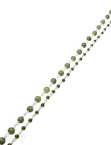 Rosenkranzkette Jade Nephrit grün 3 mm rund