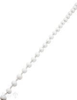 Rosenkranzkette Jade weiss 7 mm Button facettiert Silber 925 Abschnittlänge wird angepasst per cm