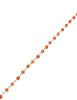 Rosenkranzkette Karneol orange 4 mm rund poliert Silber 925 Abschnittlänge wird angepasst per cm - Shanti Enterprise AG