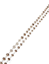 Rosenkranzkette Rauchquarz Button facettiert Silber 925 Abschnittlänge wird angepasst Preis per m