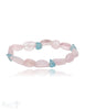 Rosenquarz Armband Trommelstein 10x8 mm poliert auf Elastik 18 cm - Shanti Enterprise AG