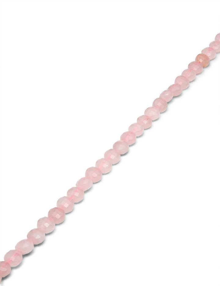Rosenquarz Strang facettiert opak Disk dick 6 mm AAA (6.3-6.5 mm 4.7 mm dick) - Shanti Enterprise AG