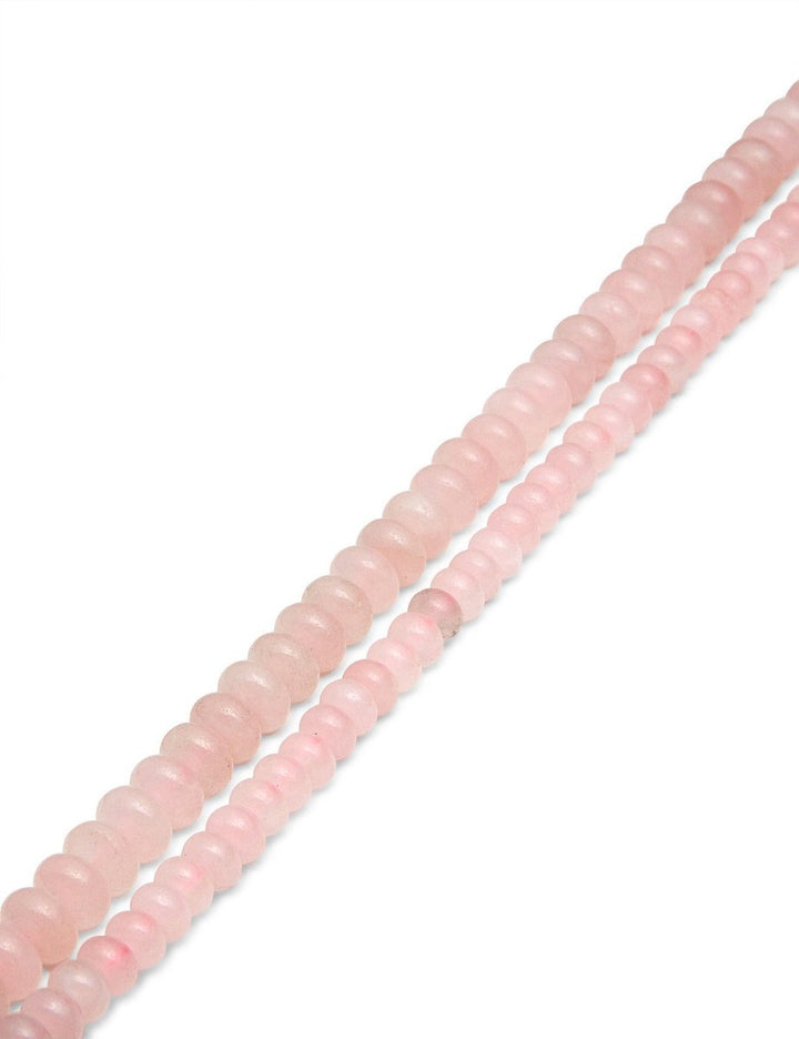 Rosenquarzkette opak poliert buttons - Shanti Enterprise AG