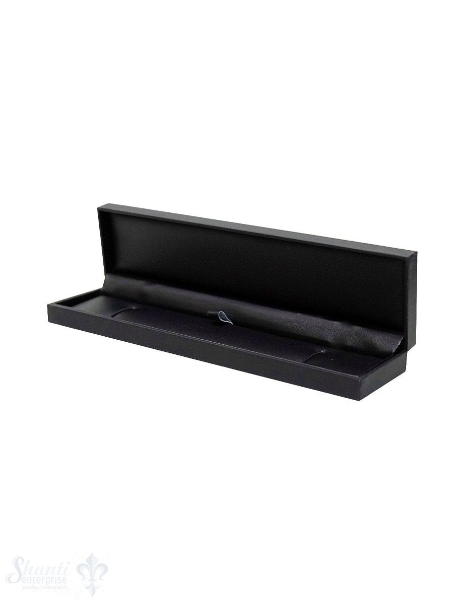 Schachtel schwarz, Kunstleder innen, für Armband 22 x 5,5 x 2,5 cm - Shanti Enterprise AG