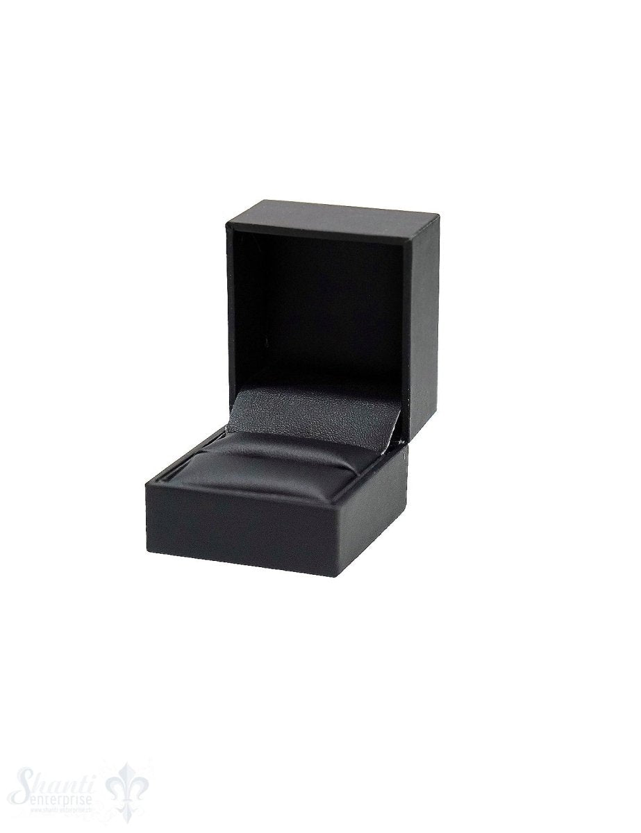 Schachtel schwarz, Kunstleder innen, für Ring 5 x 5 x 4,5 cm - Shanti Enterprise AG