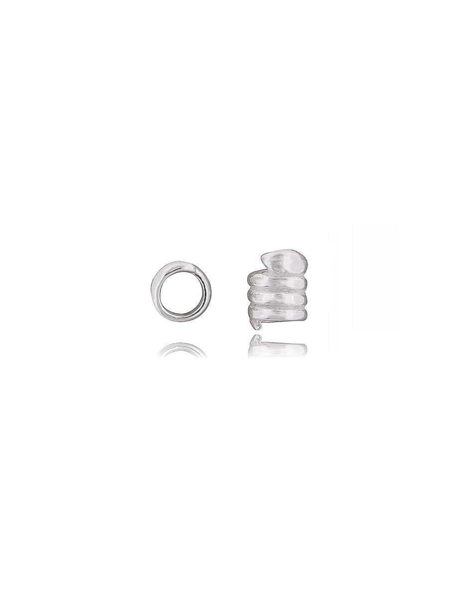 Schlangen Element 8x7 mm stilisiert geringelt poliert ID 5.2 mm Silber 925 1 Pack = 4 Stk. ca. 4 gr. - Shanti Enterprise AG