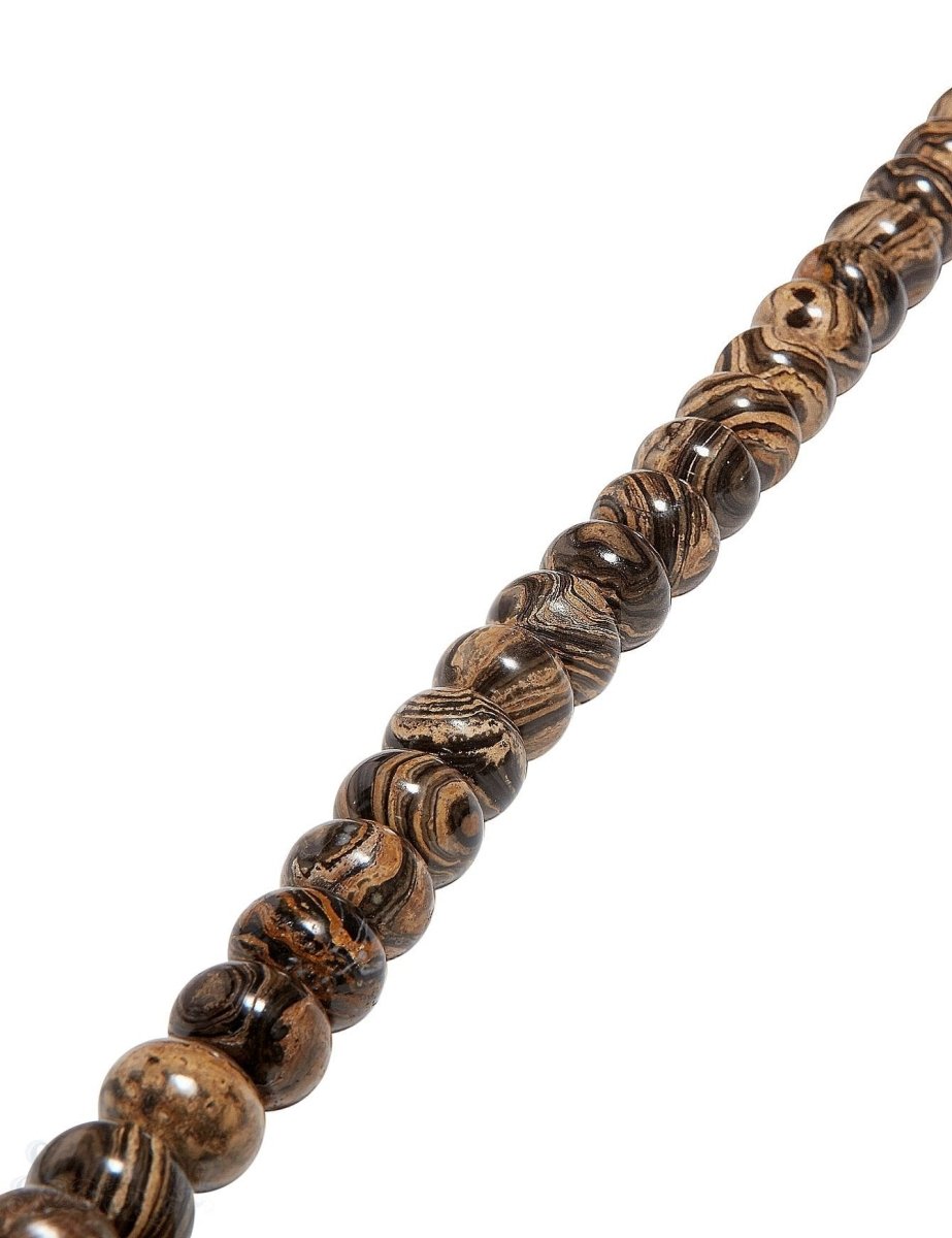 Schlangen-Jaspis Strang braun-beige poliert Rondellen AAA 14,0-14,3 mm gefleckt 9,7 mm breit - Shanti Enterprise AG