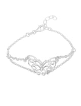 Schmetterling Armkette Anker doppelreihig 16-18.5 cm Grössen verstellbar mit Karabiner Silber 925