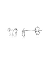 Schmetterling Ohrstecker 7x5 mm Silber 925