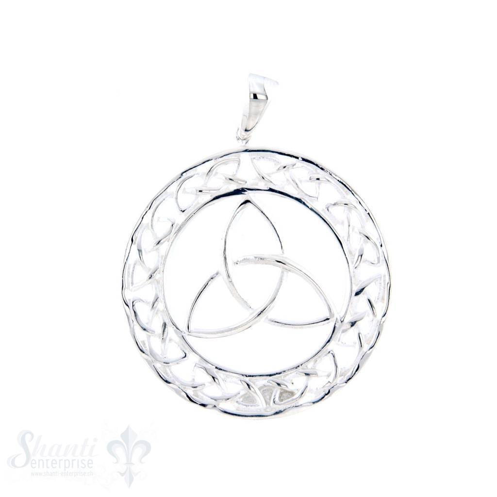 Si-Anhänger: Amulett rund keltisch durchbrochen, 30 mm - Shanti Enterprise AG