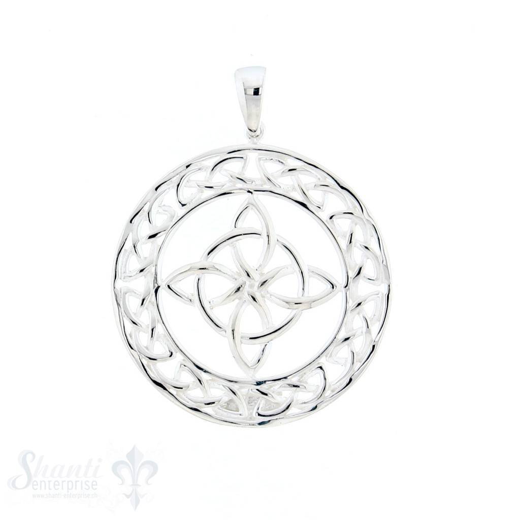 Si-Anhänger: Amulett rund keltisch durchbrochen, 30 mm - Shanti Enterprise AG