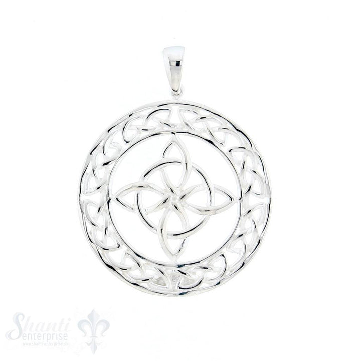 Si-Anhänger: Amulett rund keltisch durchbrochen, 30 mm - Shanti Enterprise AG
