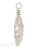 Si-Anhänger:Feder flach ,fixe Oese: 18x 4 mm - Shanti Enterprise AG