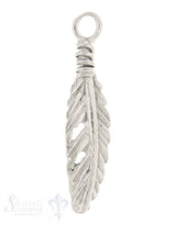 Si-Anhänger:Feder flach ,fixe Oese: 18x 4 mm