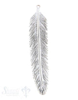 Si-Anhänger:Feder flach, Oese:14x32 mm 12x60 mm