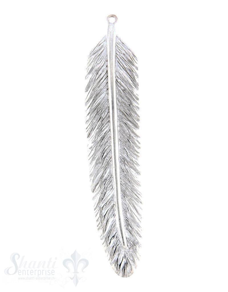 Si-Anhänger:Feder flach, Oese:14x32 mm 12x60 mm - Shanti Enterprise AG