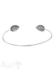 Si-Armspange: Runddraht mit Strass-Tropfen flach ,poliert 1,3 mm dick - Shanti Enterprise AG