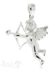 Silber-Anhänger: Amor mit Bogen poliert 18x22 mm - Shanti Enterprise AG