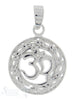 Silber-Anhänger: Om Zeichen rund mit Öse 13 mm Dicke: 1.18mm - Shanti Enterprise AG