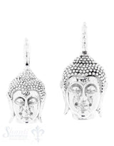 Silber-Anhänger:Buddhakopf mit Oese gekerbt poliert