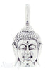 Silber-Anhänger:Buddhakopf mit Oese Haare sandgestrahlt 10x14 mm - Shanti Enterprise AG