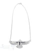 Silber Ankerkette fein mit fliegendem Adler: weiss Adler 30x50 mmGrössen verstellbar 43-47 cm - Shanti Enterprise AG